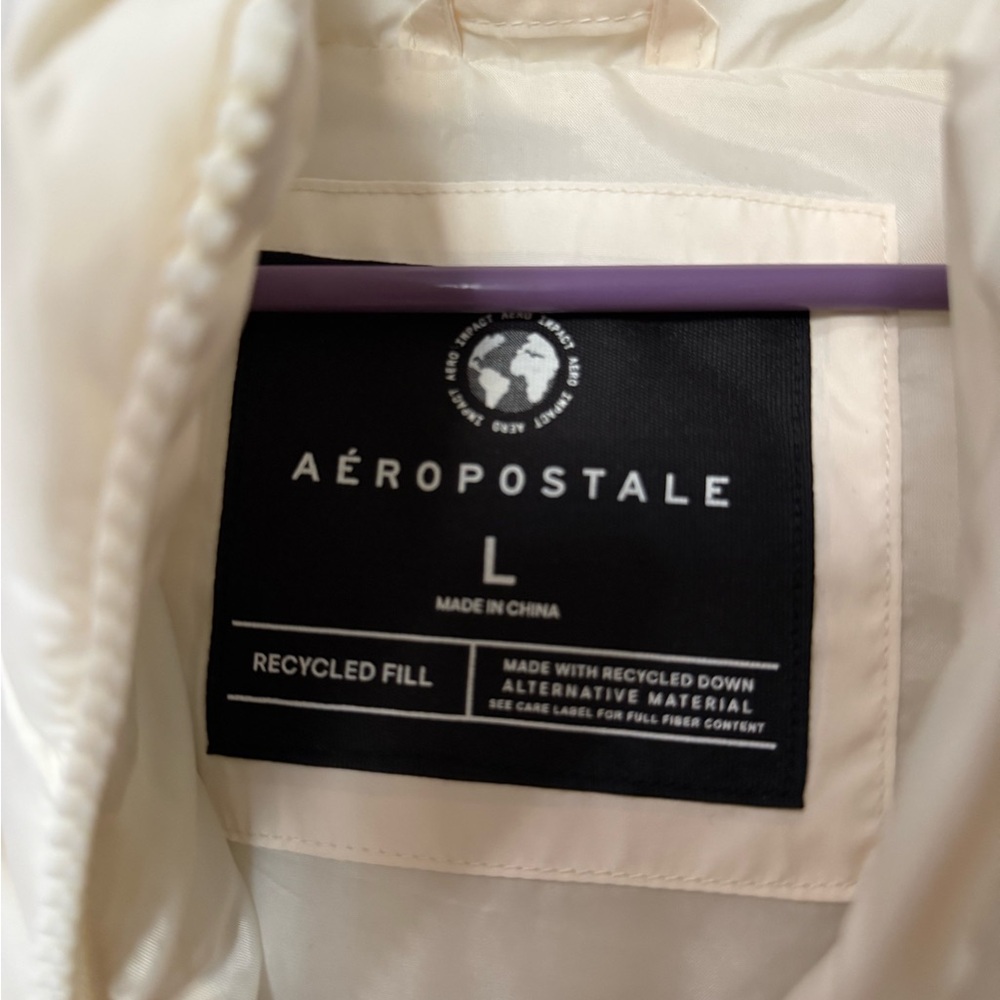 Aeropostale Off-White Puffer Vest - Picture 3 of 3